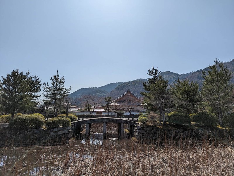 bridge at tenryu-ji temple, arashiyama, kyoto